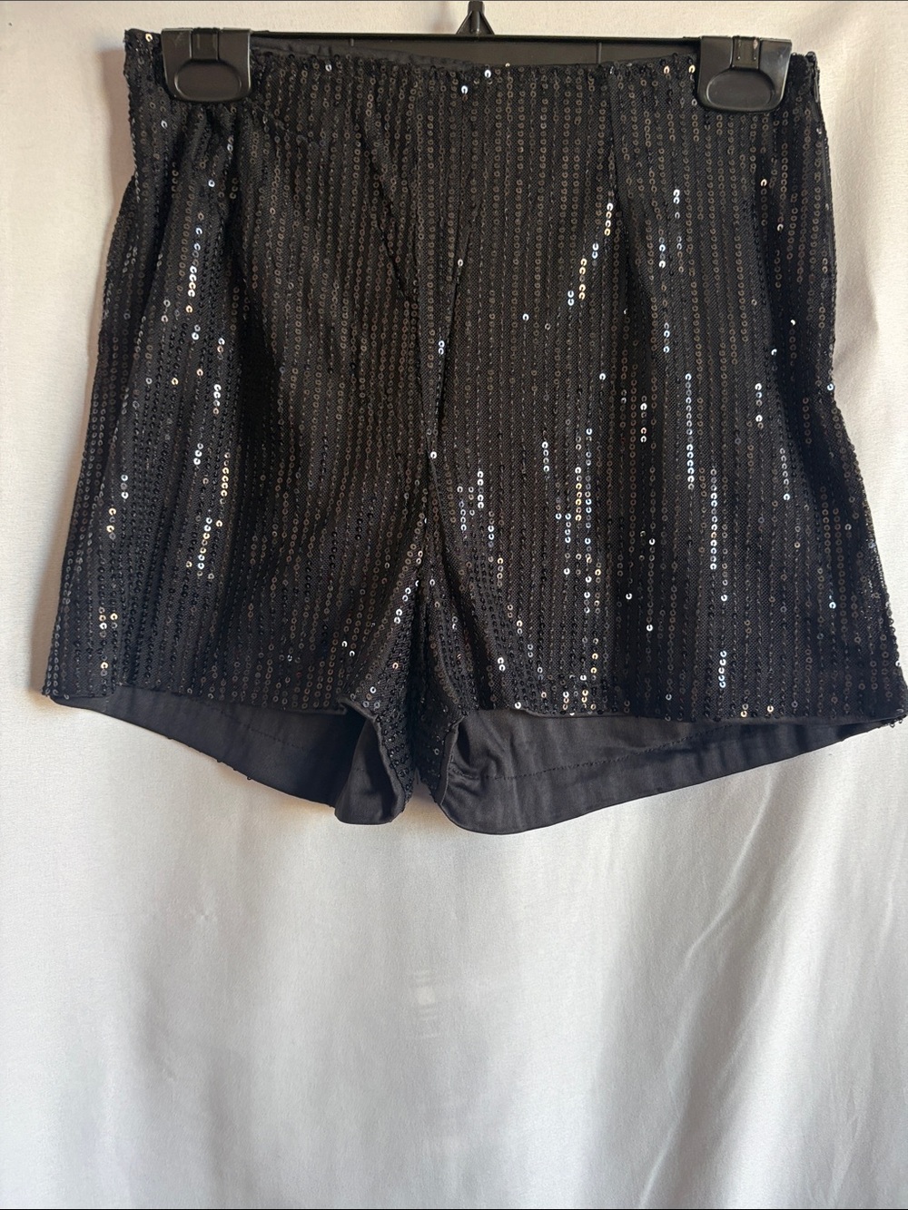 Black Sequin Women's Shorts - Stylish Evening Wear